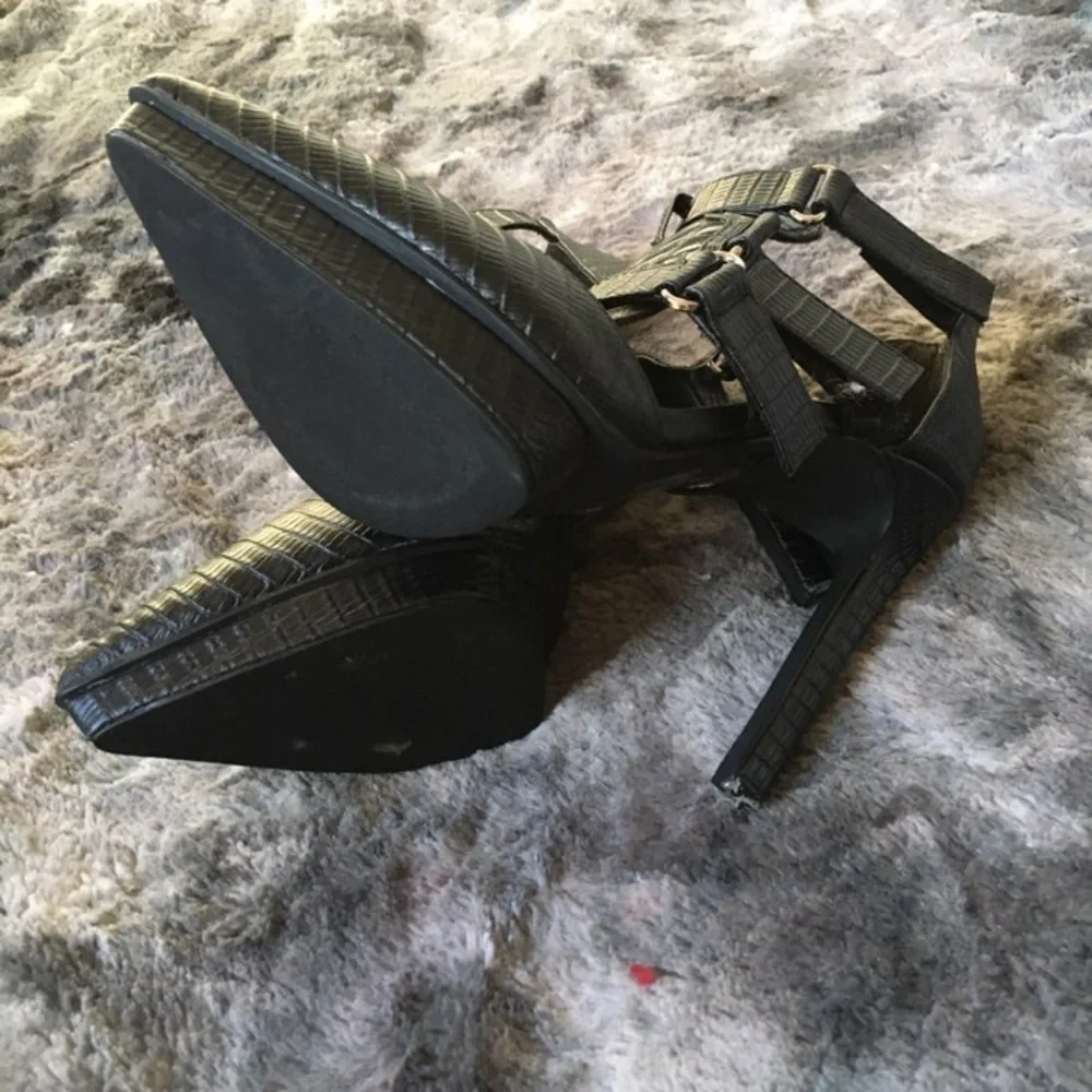 Jeffrey Campbell Croc Embossed Heels